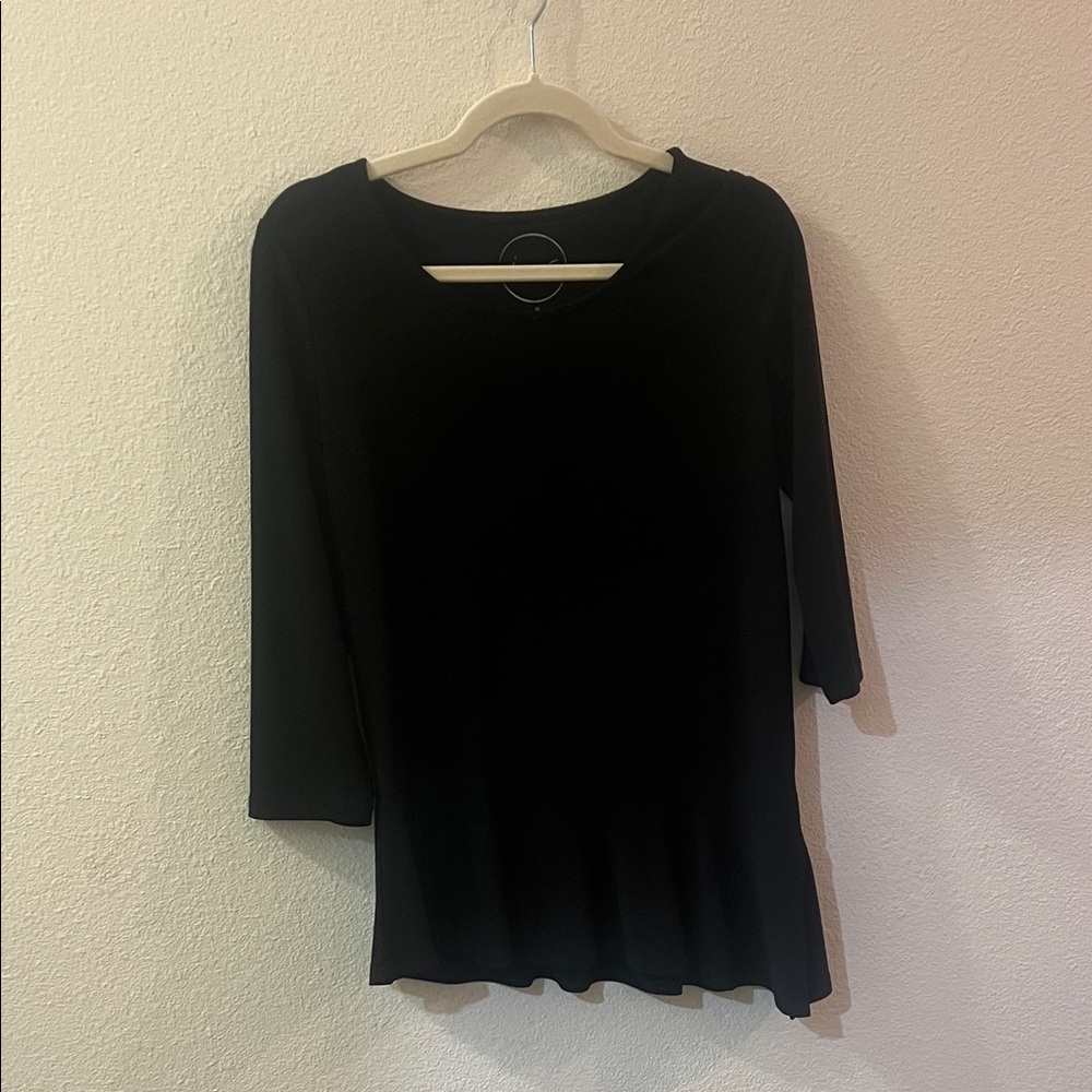 INC International Concepts Black Blouse